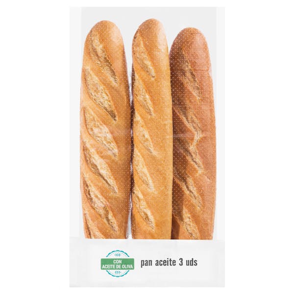 3 Barras de pan aceite de oliva mercadona