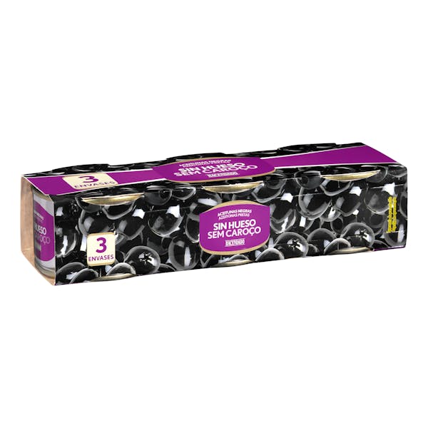 Aceitunas negras Hacendado sin hueso mercadona