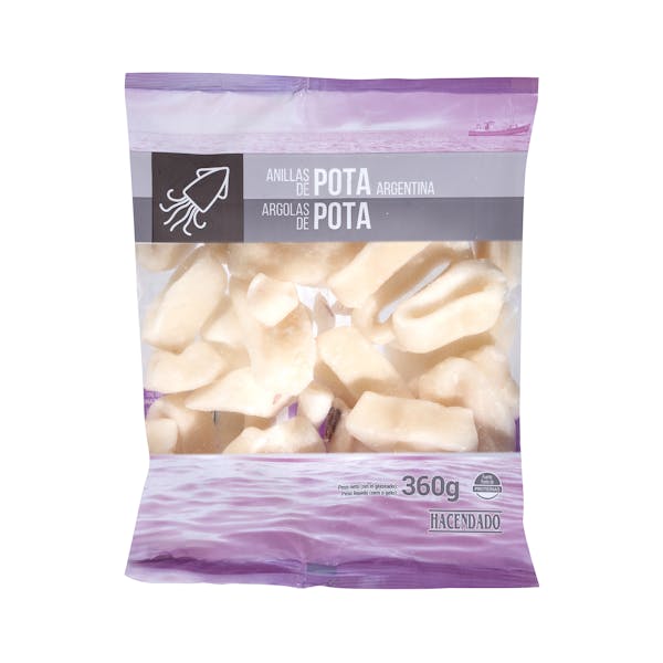 Anillas de pota Hacendado congeladas mercadona
