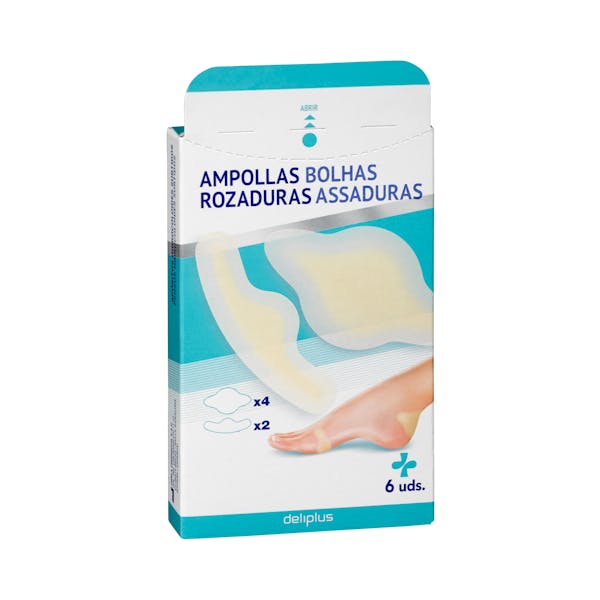 Apósitos hidrocoloides adhesivos para ampollas y rozaduras Deliplus surtidos mercadona