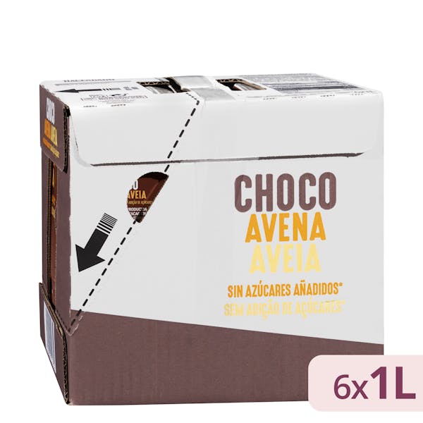 Bebida de avena con chocolate Hacendado sin azucares añadidos mercadona