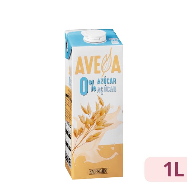 Bebida de avena Hacendado 0% azúcar mercadona