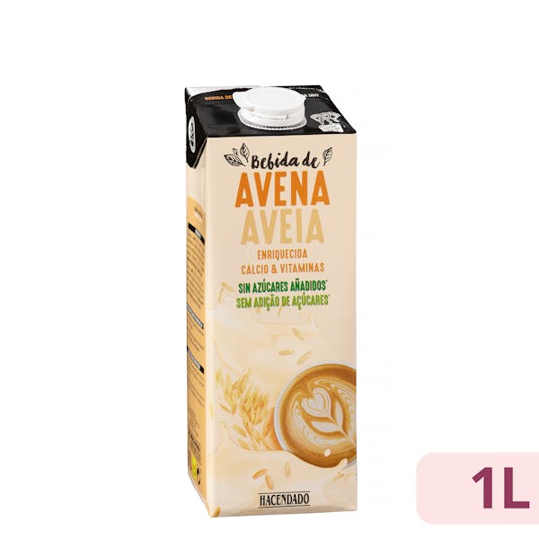 Bebida de avena sin azúcares añadidos Hacendado mercadona