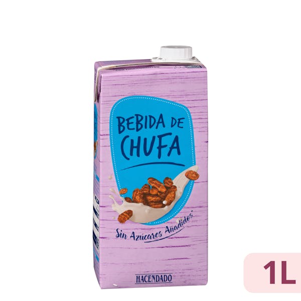 Bebida de chufa Hacendado sin azúcares añadidos mercadona