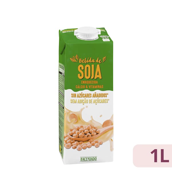 Bebida de soja con calcio y vitaminas Hacendado mercadona