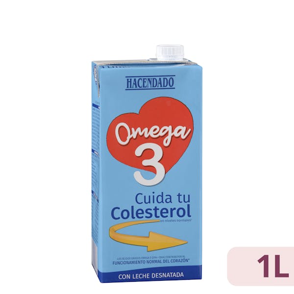 Bebida láctea desnatada omega 3 Hacendado mercadona