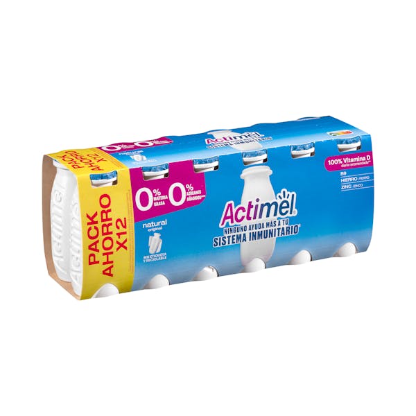 Bebida láctea natural Actimel 0% m.g mercadona