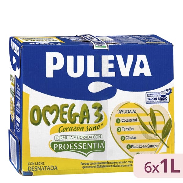 Bebida láctea Omega 3 Puleva con leche desnatada mercadona