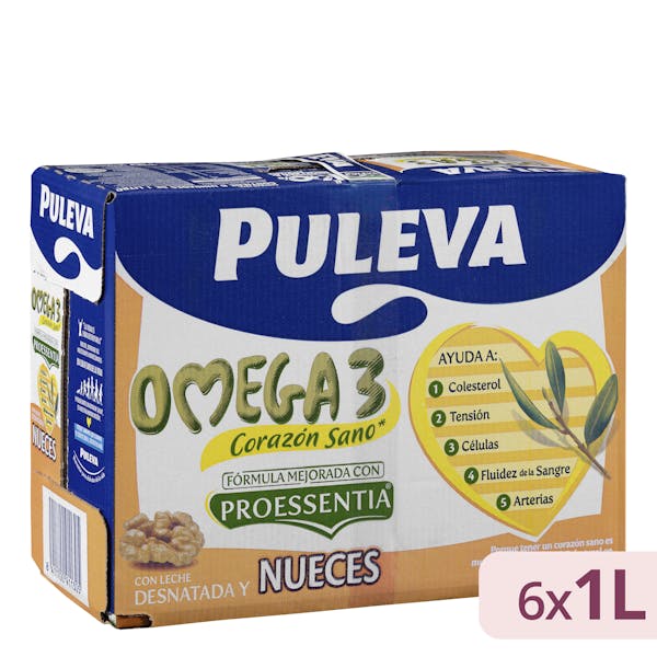 Bebida láctea Omega 3 Puleva con nueces y leche desnatada mercadona