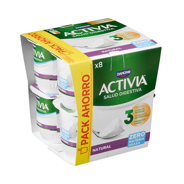 Bífidus desnatado natural Activia zero m.g. mercadona