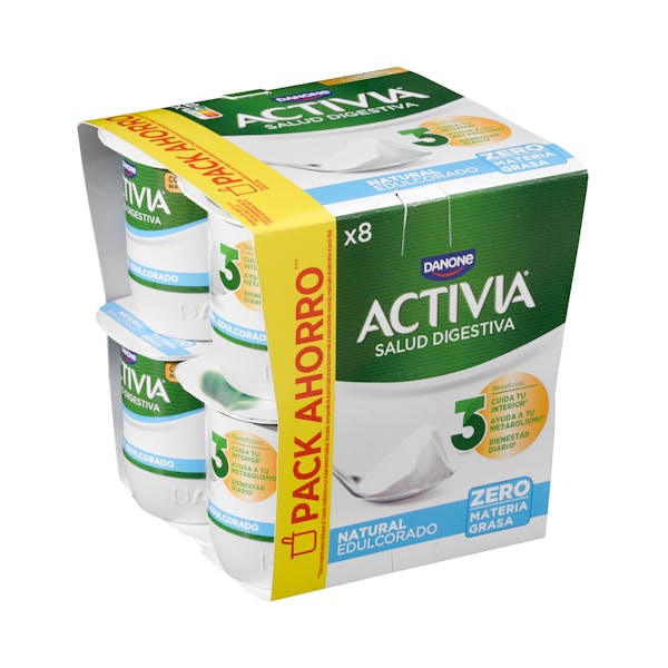 Bífidus desnatado natural edulcorado Activia zero m.g. mercadona