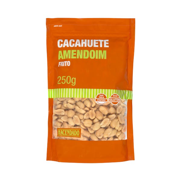 Cacahuete frito con sal Hacendado pelado mercadona