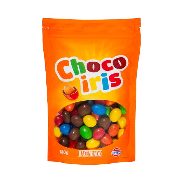 Cacahuetes Chocoiris Hacendado bañados de chocolate con leche coloreados mercadona