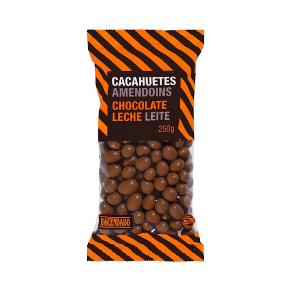 Cacahuetes Hacendado chocolate con leche mercadona