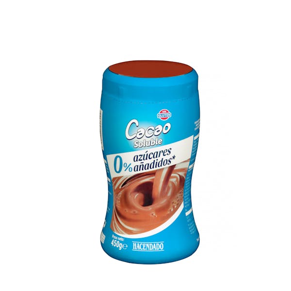Cacao soluble 0% azúcares añadidos Hacendado mercadona