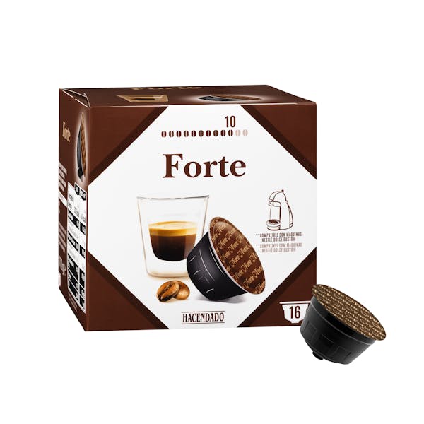Café en cápsula forte Hacendado mercadona