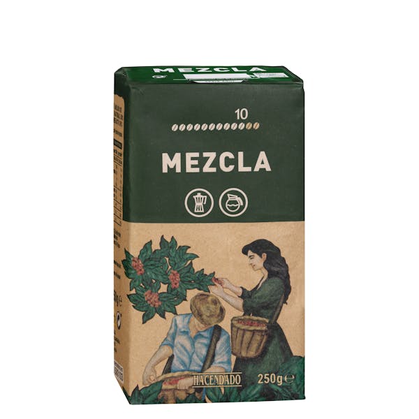 Café molido mezcla fuerte Hacendado mercadona