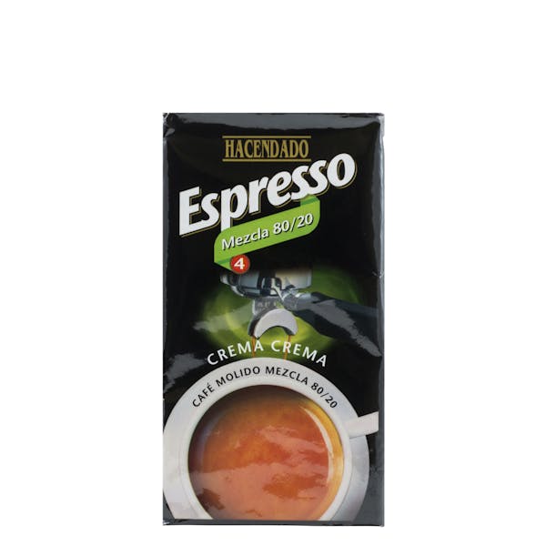Café molido mezcla Hacendado Espresso mercadona