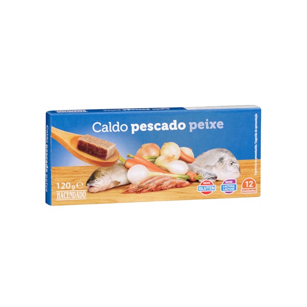 Caldo de pescado Hacendado en pastillas mercadona