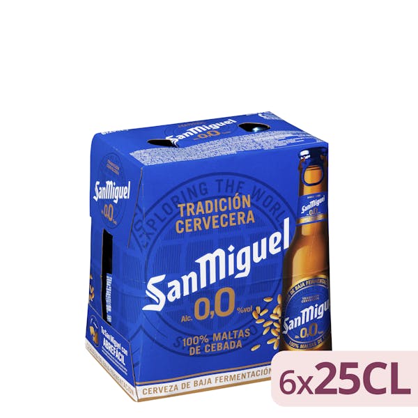 Cerveza 0,0% sin alcohol San Miguel mercadona