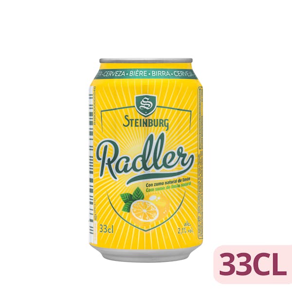 Cerveza Radler con zumo natural de limón Steinburg mercadona