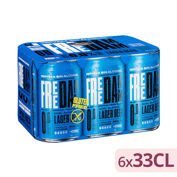 Cerveza sin gluten Free Damm 0,0% sin alcohol mercadona