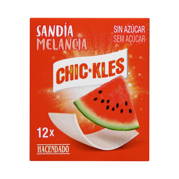 Chicles sandía lámina Hacendado mercadona