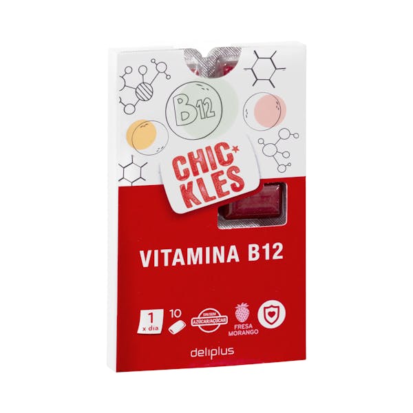 Chicles vitamina B12 Deliplus sabor fresa gragea mercadona