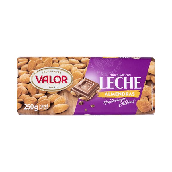 Chocolate con leche Valor almendras enteras mercadona
