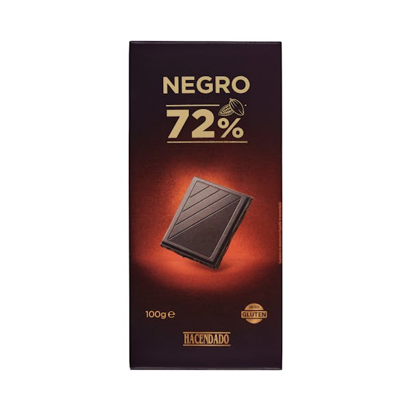 Chocolate negro 72% de cacao Hacendado mercadona