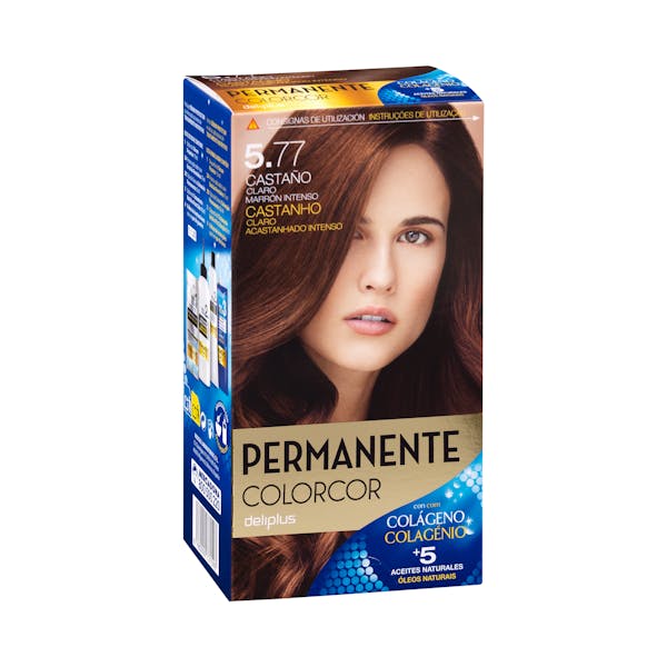 Coloración permanente 5.77 castaño claro marrón intenso Deliplus mercadona