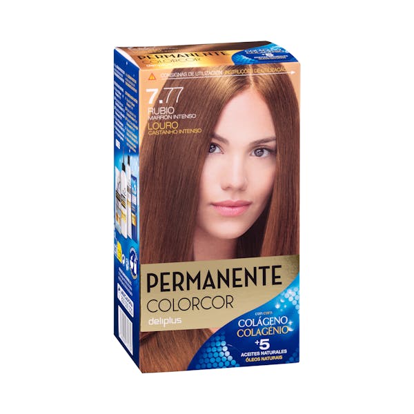 Coloración permanente 7.77 rubio marrón intenso Deliplus mercadona