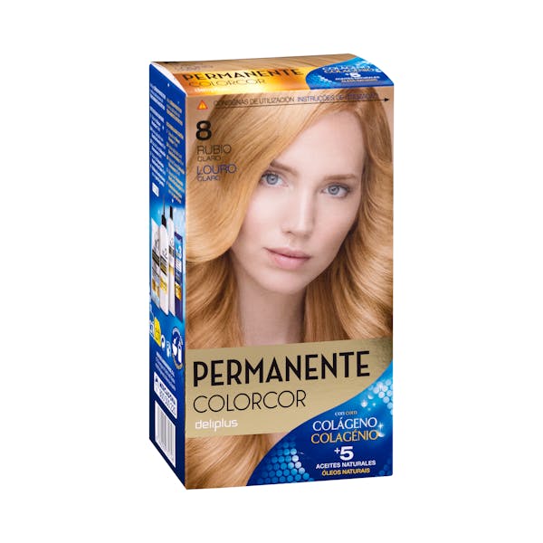 Coloración permanente 8 rubio claro Deliplus mercadona