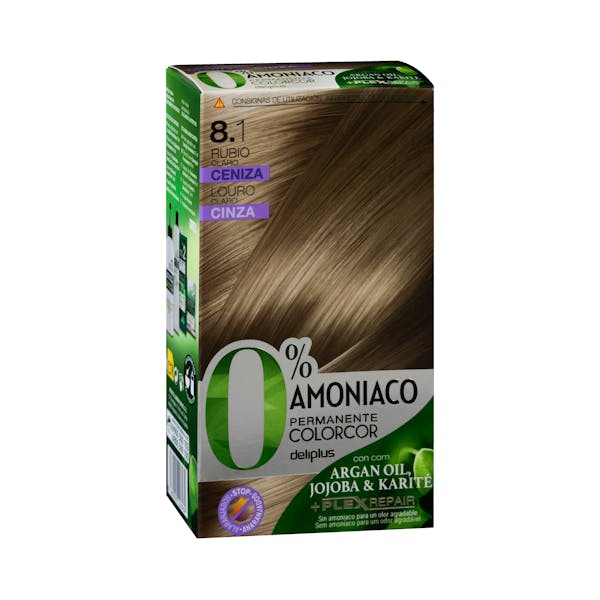 Coloración permanente 8.1 rubio claro ceniza Deliplus 0% amoníaco mercadona