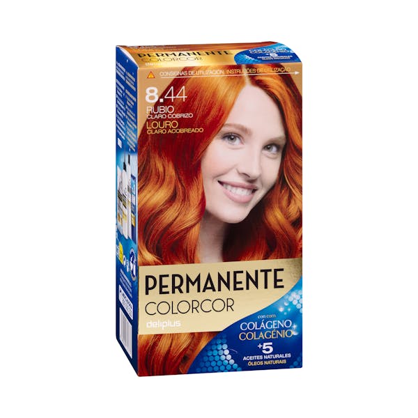 Coloración permanente 8.44 rubio claro cobrizo Deliplus mercadona