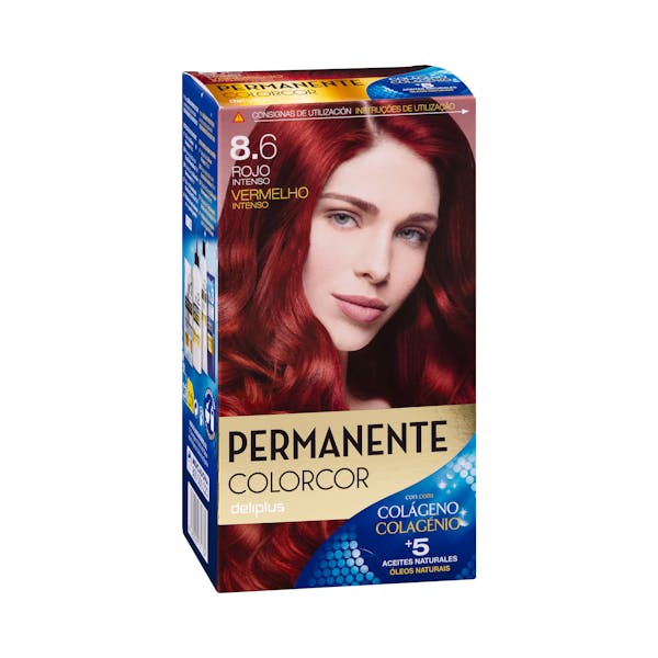 Coloración permanente 8.6 rojo intenso Deliplus mercadona