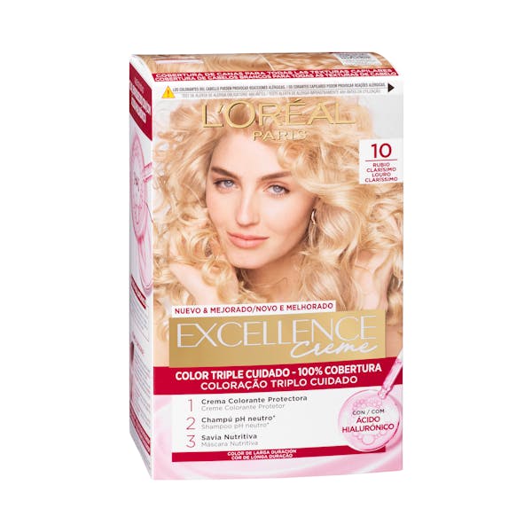 Coloración permanente L'Oréal 10 rubio muy claro mercadona