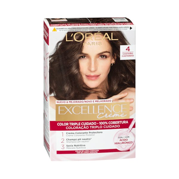 Coloración permanente L'Oréal 4 castaño mercadona