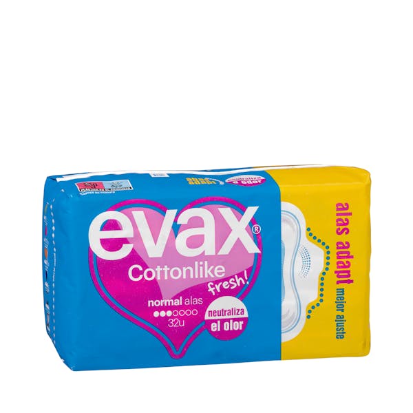 Compresa con alas normal Evax cotton like fresh mercadona