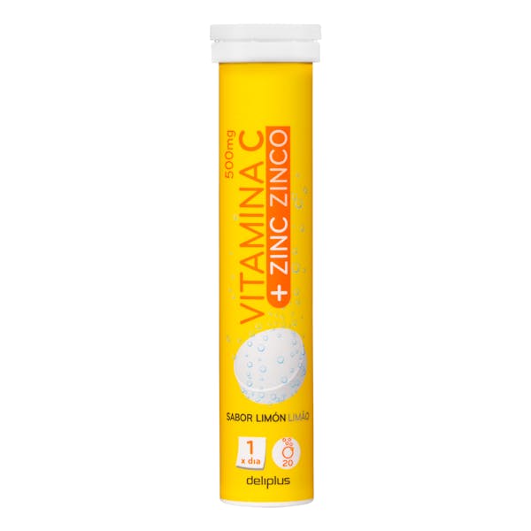 Comprimidos efervescentes vitamina C y zinc Deliplus sabor limón mercadona