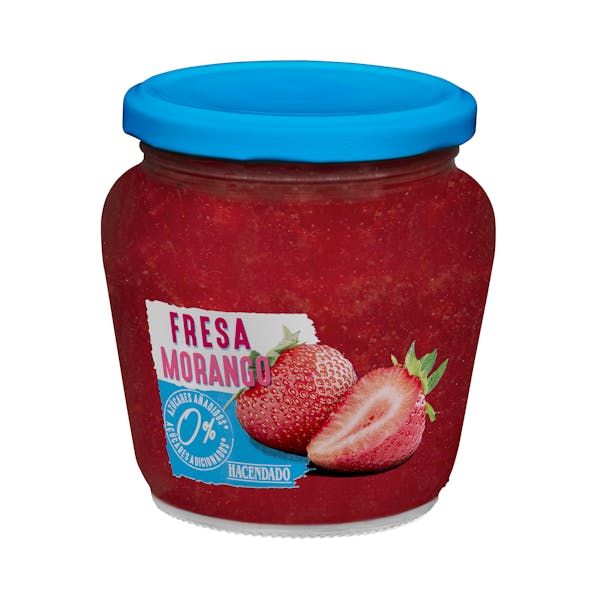 Confitura de fresa Hacendado 0% azúcares añadidos mercadona