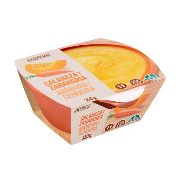 Crema de calabaza y zanahoria Hacendado mercadona