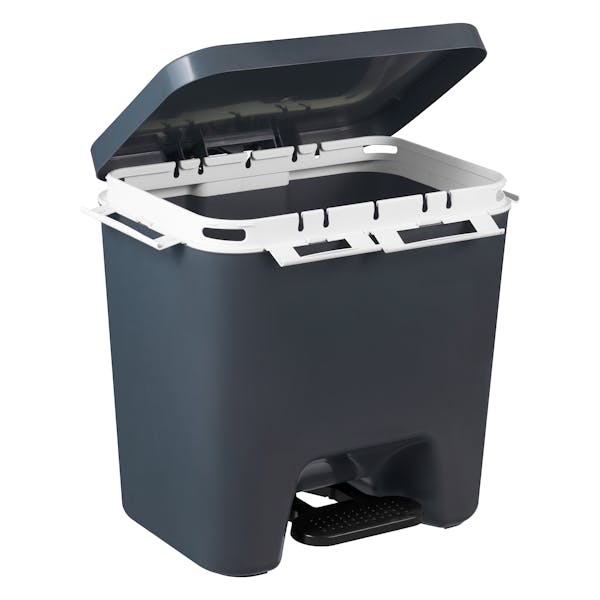 Cubo de basura reciclaje 50L o 30L + 10L + 10L Bosque Verde 44.5 x 44.5 x 37 cm mercadona