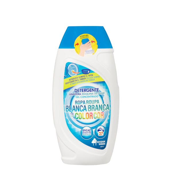 Detergente ropa Blanca y de Color Bosque Verde en gel concentrado mercadona