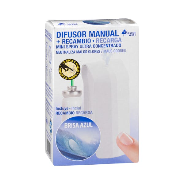 Difusor ambientador spray manual Bosque Verde con recambio mercadona