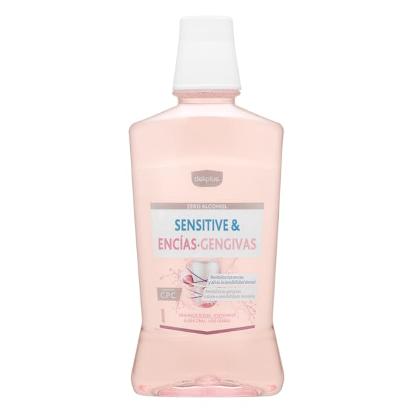 Enjuague bucal Sensitive & Encías Deliplus zero alcohol mercadona