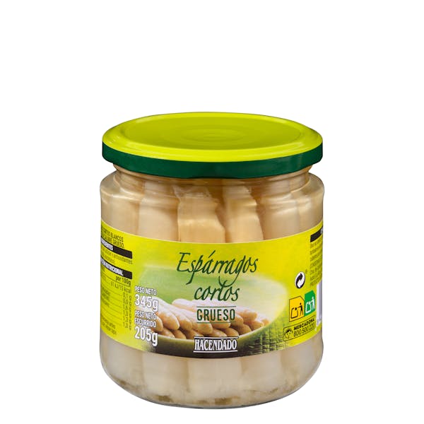 Espárragos Hacendado blancos gruesos mercadona