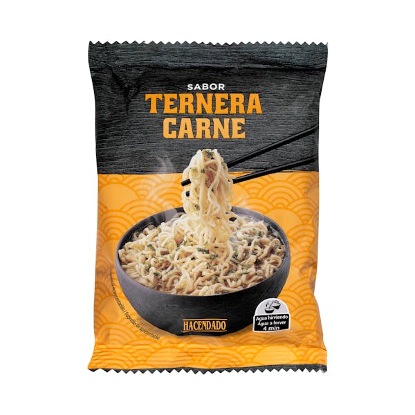 Fideos orientales sabor ternera asada Hacendado mercadona