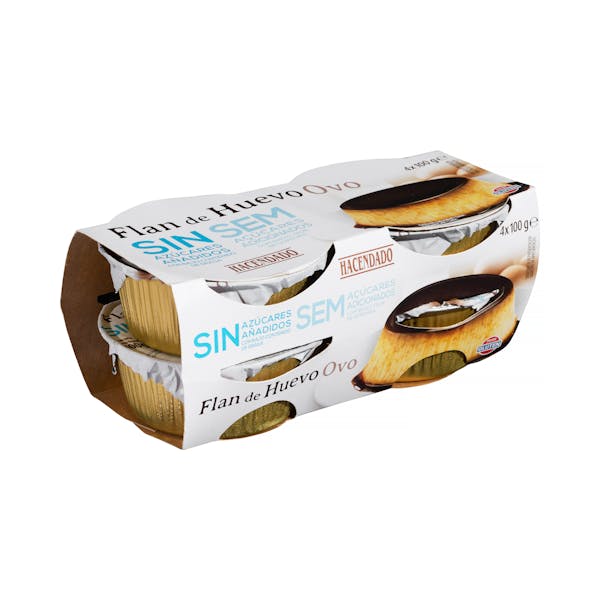 Flan de huevo sin azúcares añadidos Hacendado mercadona