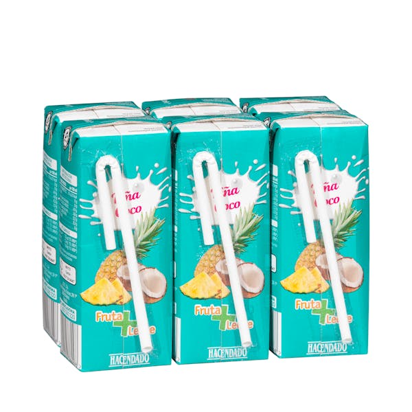 Fruta + leche piña y coco Hacendado mercadona
